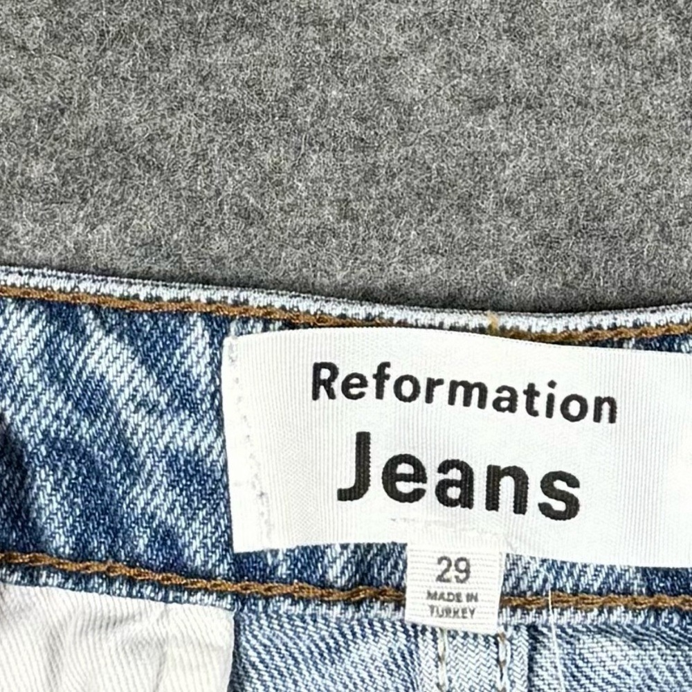Reformation Manzanita Jeans 29 High Rise Wide Leg Light Wash Denim Women - Picture 6 of 10